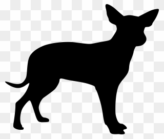 Dog Silhouette Drawing Png - Silhouette Of Small Dog Clipart