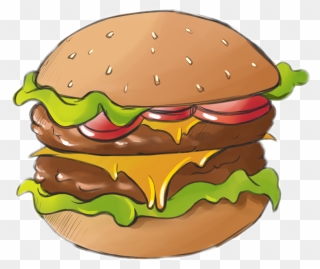 Fast Food Clipart - Hamburger - Png Download