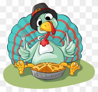 Thanksgiving Pie Clipart - Turkey Eating Clipart - Png Download