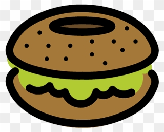 Bagel Emoji Clipart - Fast Food - Png Download