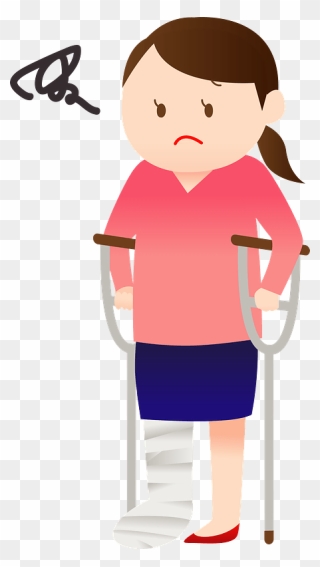 Injury Woman Clipart - Cartoon - Png Download