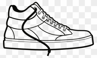 Line Art,walking Shoe,area - Sneaker Png Clipart