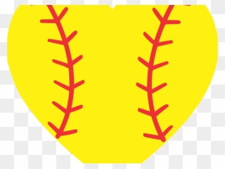 Emoji Clipart Softball - Softball Heart Clipart - Png Download
