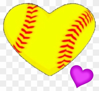 Transparent Heart Softball Png - Heart With Baseball Stitches Clipart