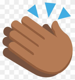 Clapping Hands Emoji Clipart - Clap Emoji Dark Png Transparent Png