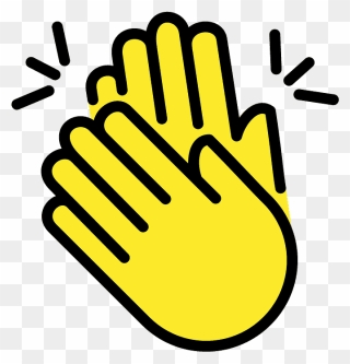 Clapping Hands Emoji Clipart - Svg Hands Clapping - Png Download