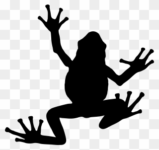 Frog Silhouette Clip Art - Frog Silhouette Clipart - Png Download