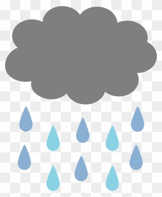Clouds Rain Clipart - 雨 が 降る イラスト - Png Download