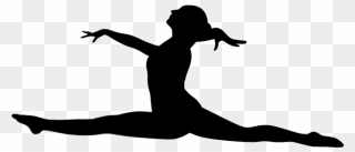 Artistic Gymnastics Silhouette Dance Sport - Transparent Background Gymnast Silhouette Clipart