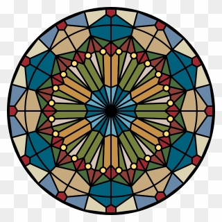 Church Stained Glass Circle Clipart