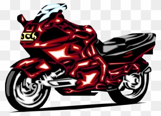 Vector Illustration Of Motorcycle Or Motorbike Motor - Motorcycle Clipart