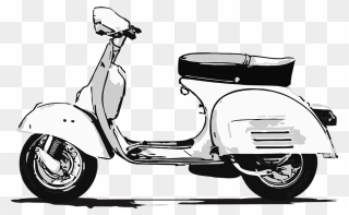 Scooter, Motorcycle, Transparent Png Image & Clipart - Vespa Clipart