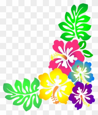 Free Colorful Hawaiian Flower Clipart Printable - Hawaiian Flower Picture Clipart - Png Download