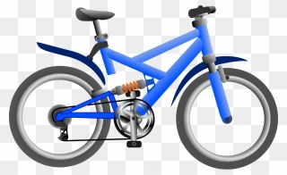 Blue Bike Clipart - Png Download