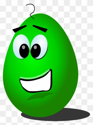Green Comic Egg Clipart - Egg Clip Art - Png Download