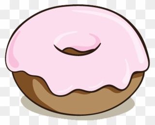 Donut Doughnut Cartoon Free Frame Clipart - Cartoon Pink Donut Png Transparent Png