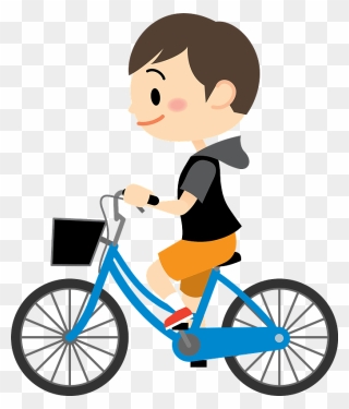 Child Boy Bicycle Cycling Clipart - Cycling Clipart - Png Download