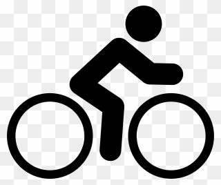 Clipart Bike Icon, Clipart Bike Icon Transparent Free - Cycling Clipart Black And White - Png Download