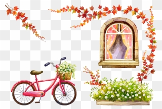 And Bicycle Resource Windows Free Clipart Hq Clipart - Clipart Pink Flower Bicycle Png Transparent Png