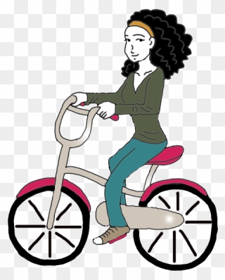 Little Girl Falling Off Bike Clipart Banner Dream Of - Someone Riding A Bicycle - Png Download