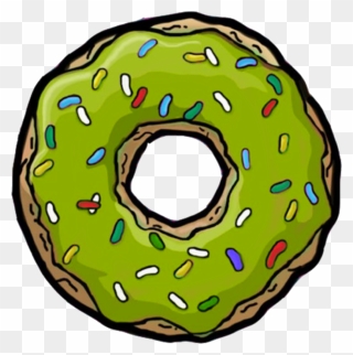 Green Clipart Donuts - Donuts Simpsons Png Transparent Png