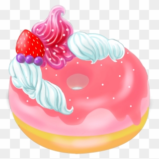 #ftestickers #clipart #donut #doughnut #colorful #pink - Doughnut - Png Download