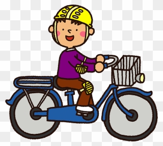 Child Boy Bicycle Clipart - Png Download