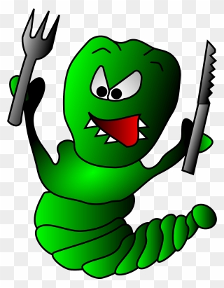 Caterpillar With Knife And Fork Clipart - Deworming Medicine For 1 Year Old - Png Download