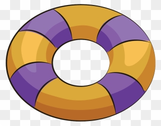Striped Swim Ring Clipart - Circle - Png Download