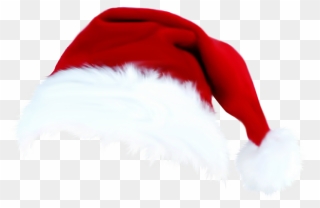Santa Claus Christmas Hat Cap - Transparent Background Christmas Hat Png Clipart