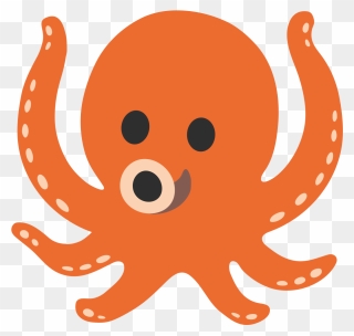 Octopus Clipart Pdf - Emoji Octopus Png Transparent Png