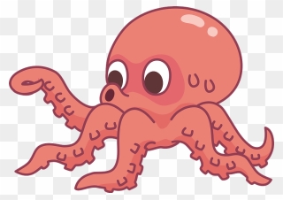 Octopus Animal Clipart - Cartoon Transparent Octopus Png