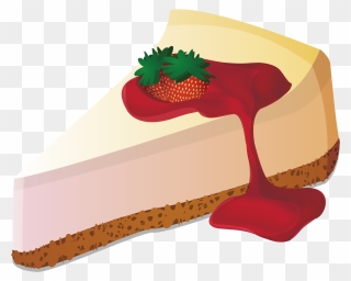Strawberry Cream Cake Strawberry Pie Cheesecake - Strawberry Cheese Cake Cartoon Png Clipart