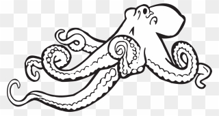 File - Octopus Clipart - Svg - Octopus Clipart Black And White - Png Download