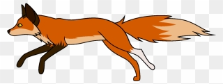 Clipart Fox Running, Clipart Fox Running Transparent - Fox Running Clipart - Png Download