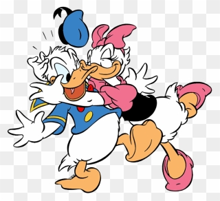 Donald Duck And Daisy Kissing Clipart