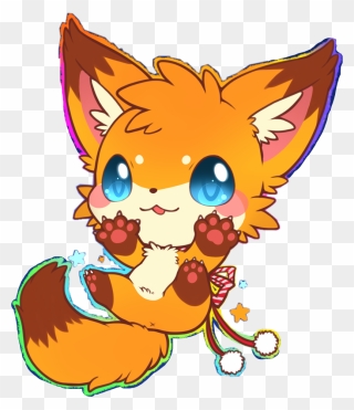 Fox Clipart Kawaii, Fox Kawaii Transparent Free For - Kawaii Cute Fox Drawing - Png Download