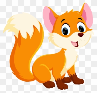 #baby #babyfox #fox #cartoon #clipart #cute - Cute Baby Fox Cartoon - Png Download