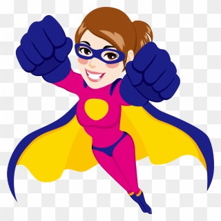 Download Superhero Flying Female The Superwoman Cartoon - Superhero Cartoon Clipart