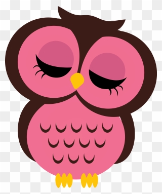 Pink Cute Owl Clipart - Png Download