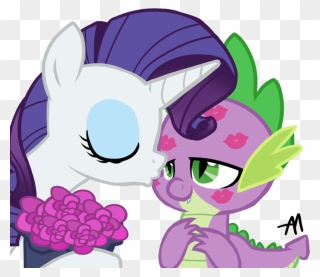 Request For Dcencia By Bananimationofficial - My Little Pony Rarity Kiss Spike Clipart