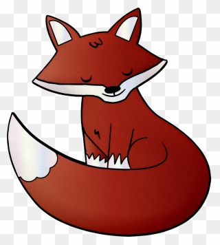 Cute Red Fox Clipart - Leśne Zwierzątko Obrazek Dla Dzieci - Png Download