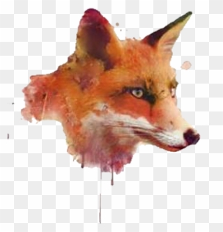 Watercolor Painting Software - Watercolor Painting Foxes Head Clipart