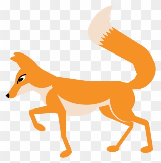 Clipart Fox Walking - Fox And Crow Clip Art - Png Download