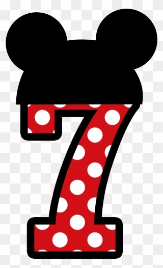 Mickey Mouse Clubhouse Clip Art- Lots Of Numbers And - Mickey Mouse Number 7 - Png Download