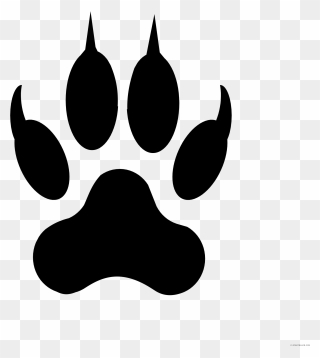 Paw Dog Scalable Vector Graphics Tiger - Jaguar Paw Clipart - Png Download