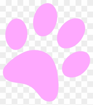 Small Pink Paw Clip Art - Blue Paw Print No Background - Png Download