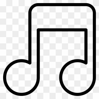Musical Note Outline Comments - Music Note Outline Clip Art - Png Download