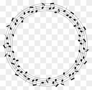 Angle,body Jewelry,hardware Accessory - Music Notes In A Circle Clipart