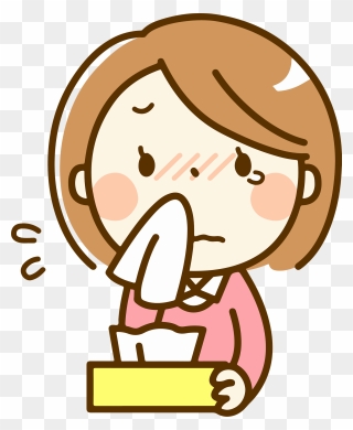 Woman Runny Nose Clipart - Allergic Png Transparent Png